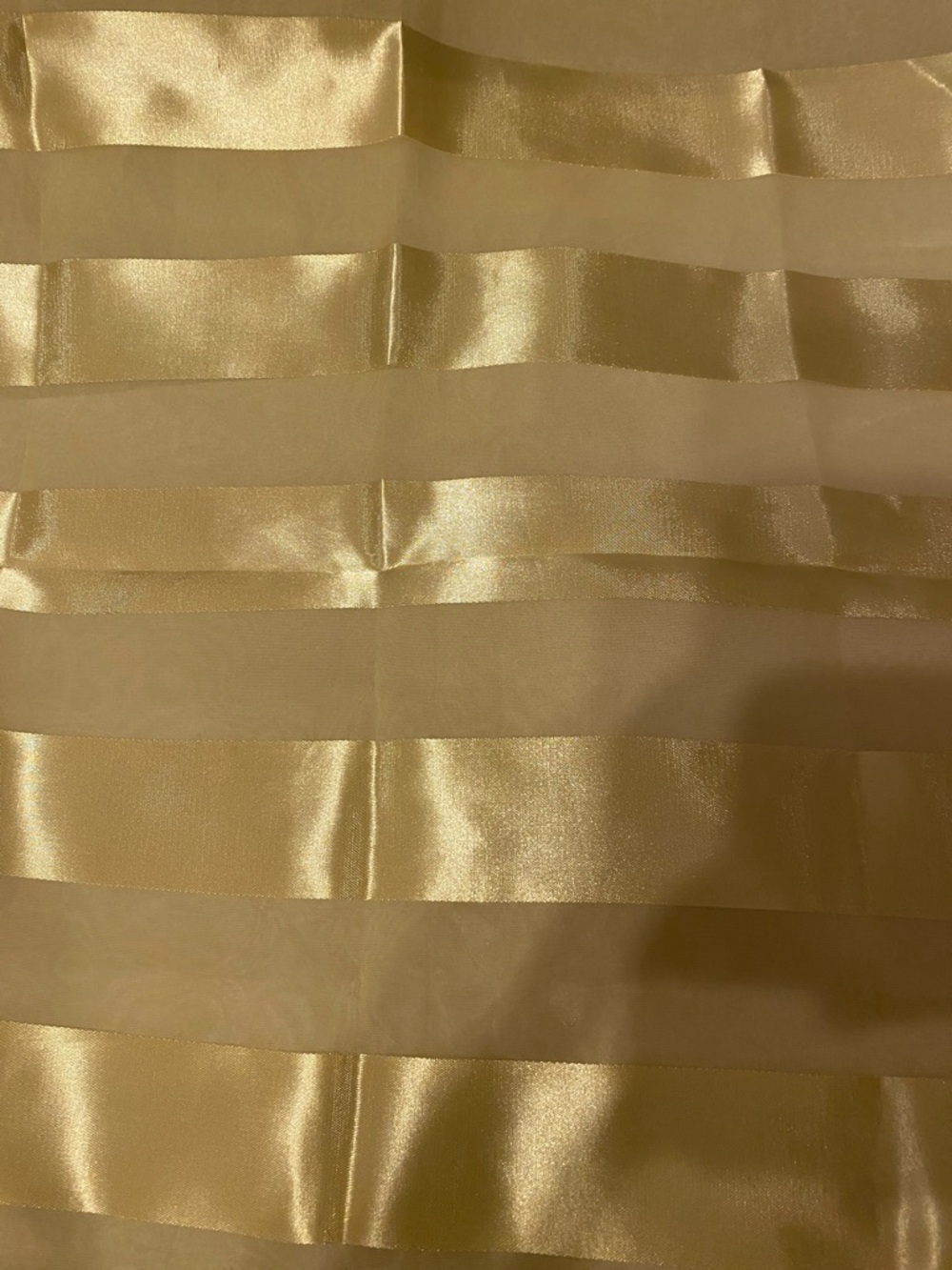 Gold Sheer Striped Scarf - Picture 2 of 3